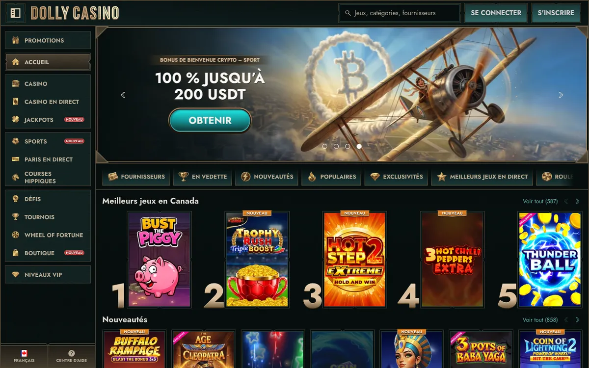 Dolly Casino — «Главная», снято из страны Канада