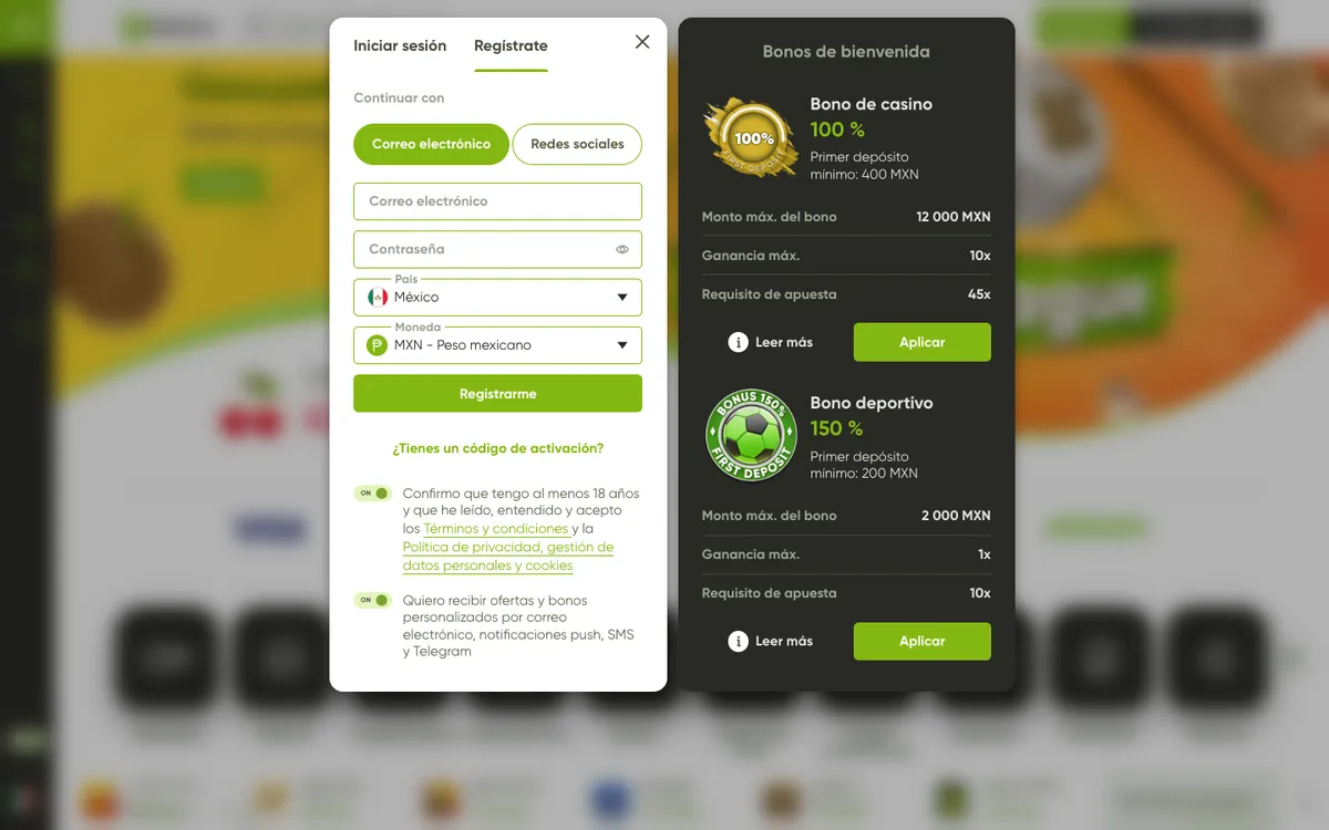 Fresh Casino — «Главная», снято из страны Мексика