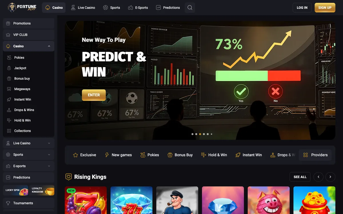 Fortune Play Casino — «Главная», снято из страны Новая Зеландия