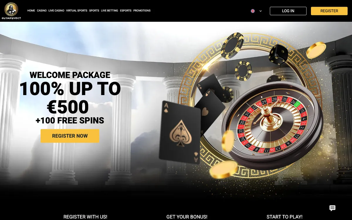 Olympusbet Casino — Home page, captured from Nigeria
