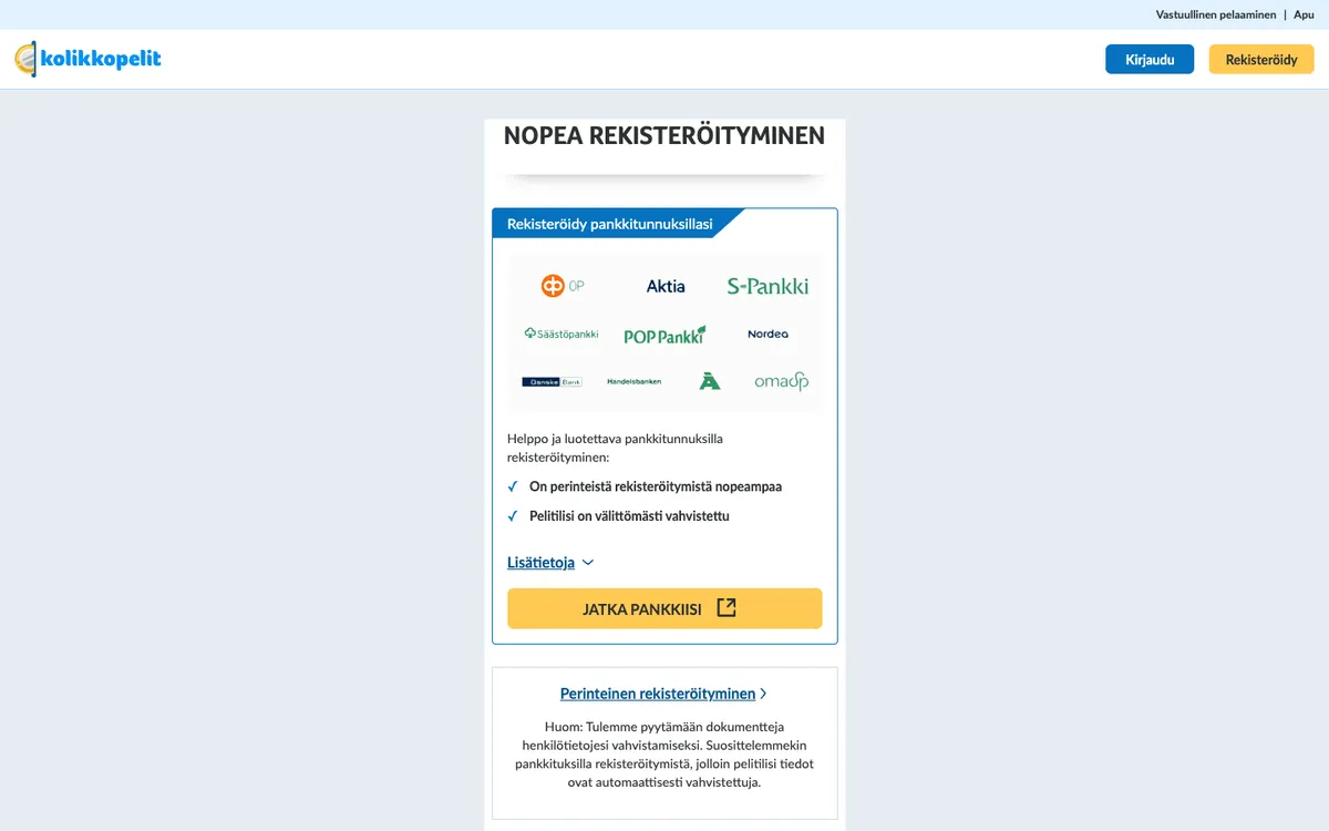 Kolikkopelit Casino — Promotions, captured from Finland
