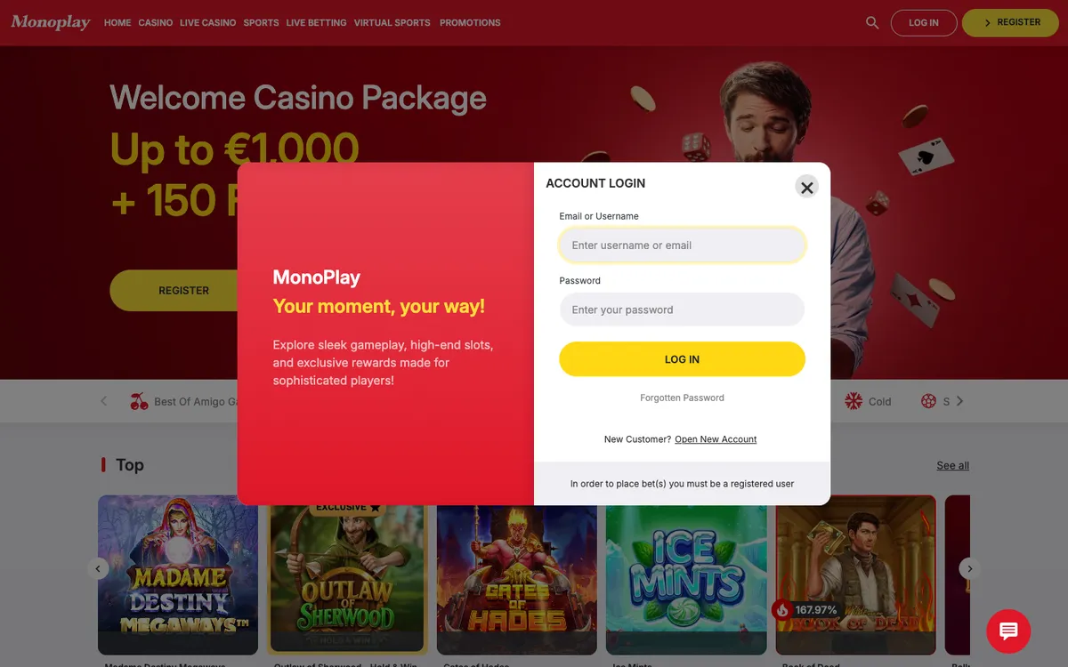 MonoPlay Casino — Sign-up, captured from New Zealand