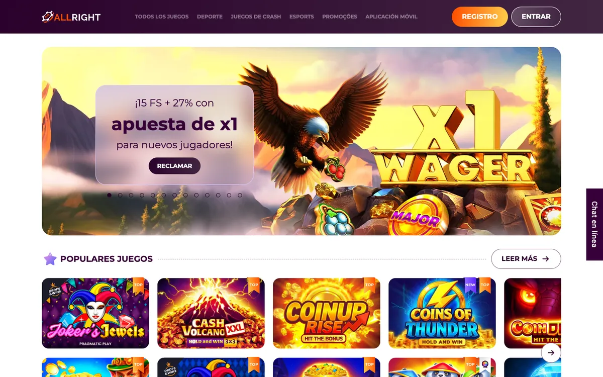 All Right Casino — «Главная», снято из страны Мексика