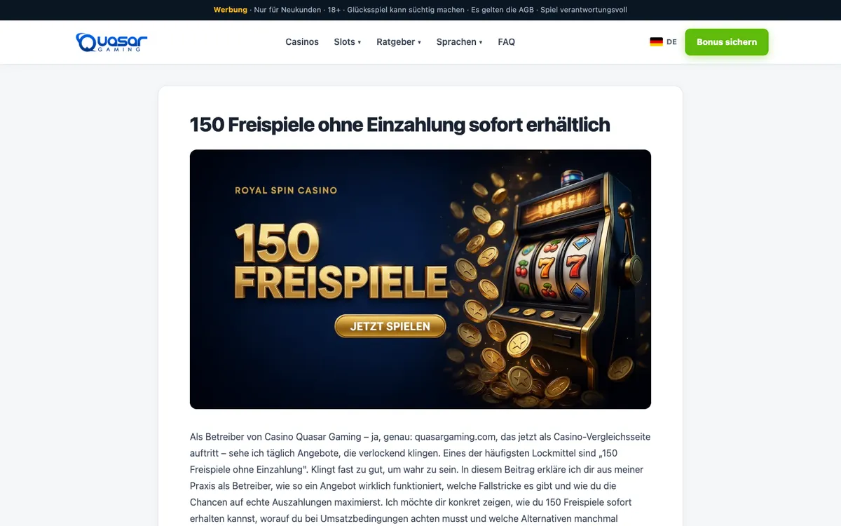 Quasar Gaming Casino — Payments, captured from Germany