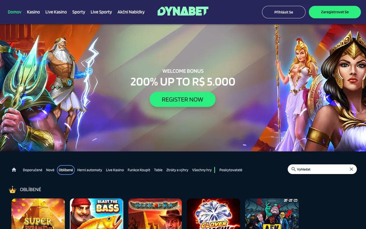 Dynabet Casino — Promotions, captured from Czechia