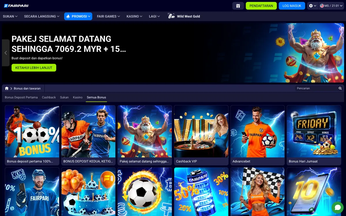 FairPari Casino — Promotions, captured from Malaysia