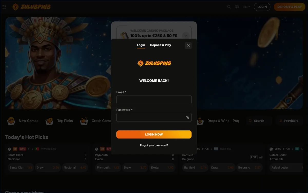 ZuluSpins Casino — Sign-up, captured from Finland