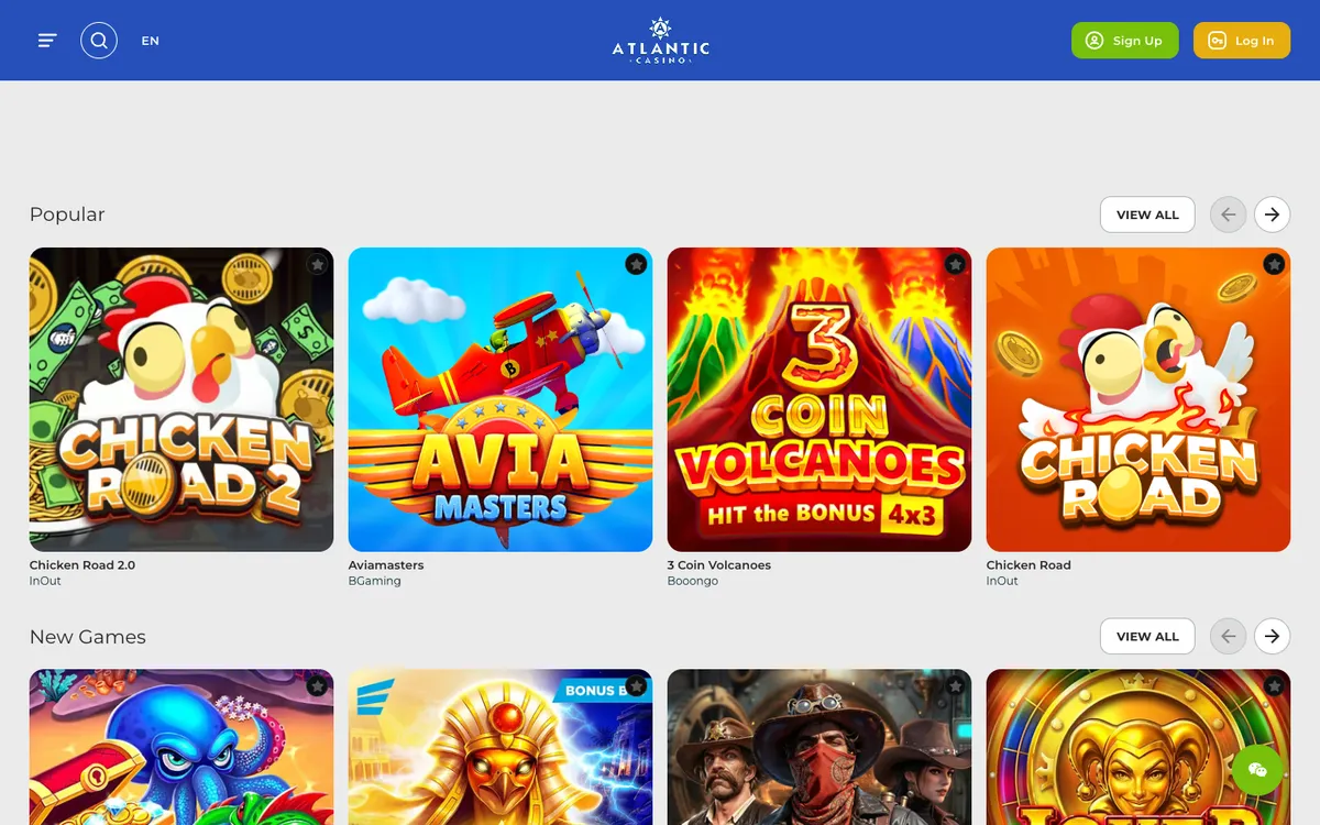 Atlantic Casino — «Главная», снято из страны Великобритания
