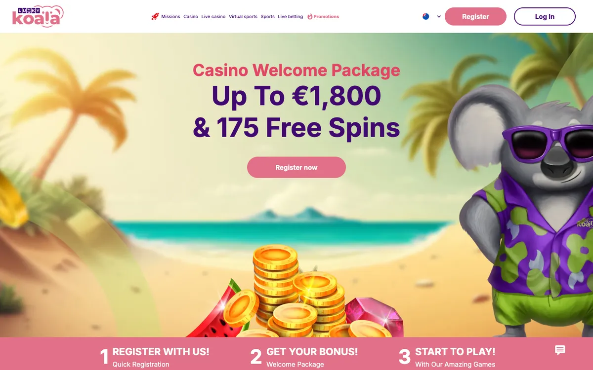 Lucky Koala Casino — «Главная», снято из страны Канада