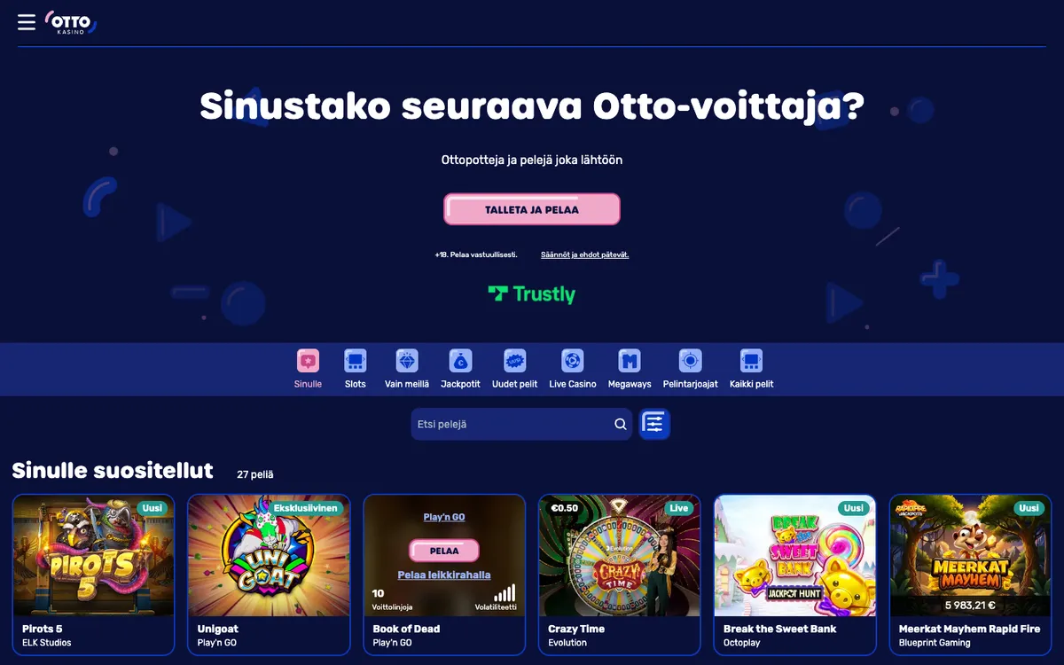 Otto Casino — «Главная», снято из страны Финляндия