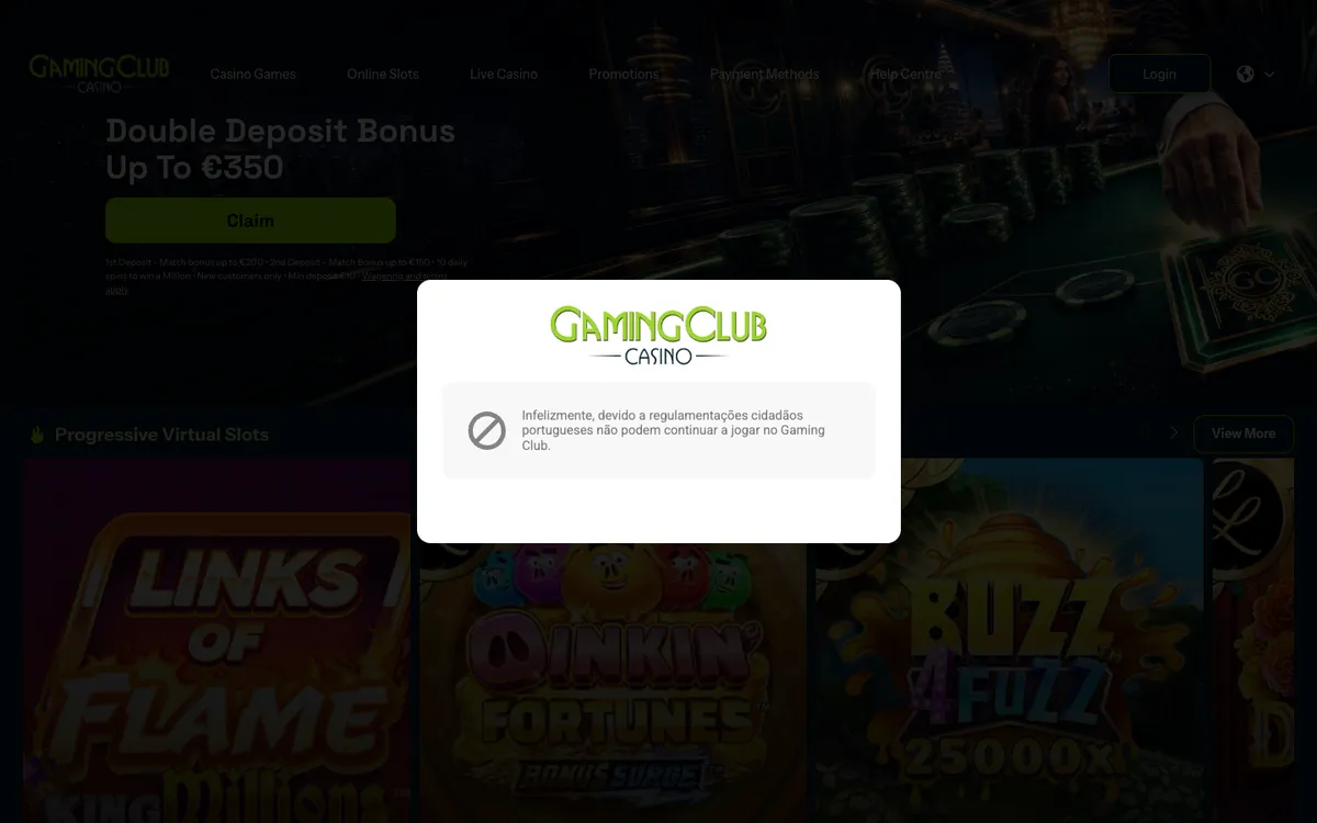 Gaming Club Casino — «Акции», снято из страны Португалия