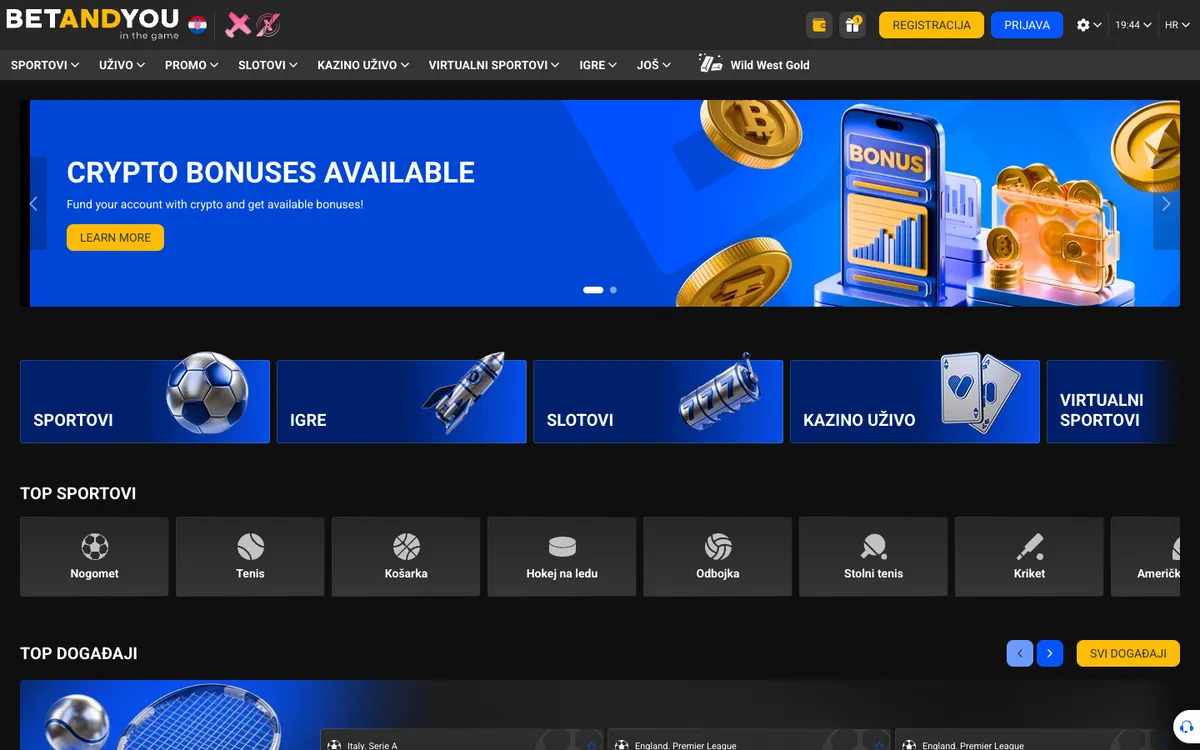 Betandyou Casino — «Главная», снято из страны Хорватия