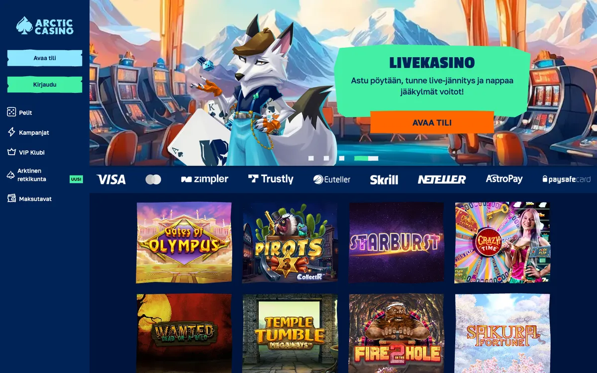 Arctic Casino — «Главная», снято из страны Финляндия