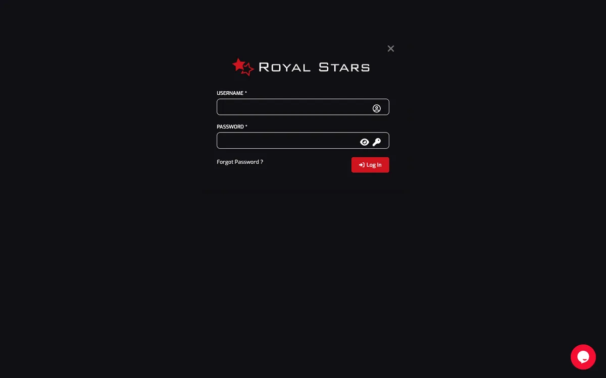 Royal Stars Casino — Sign-up, captured from Australia