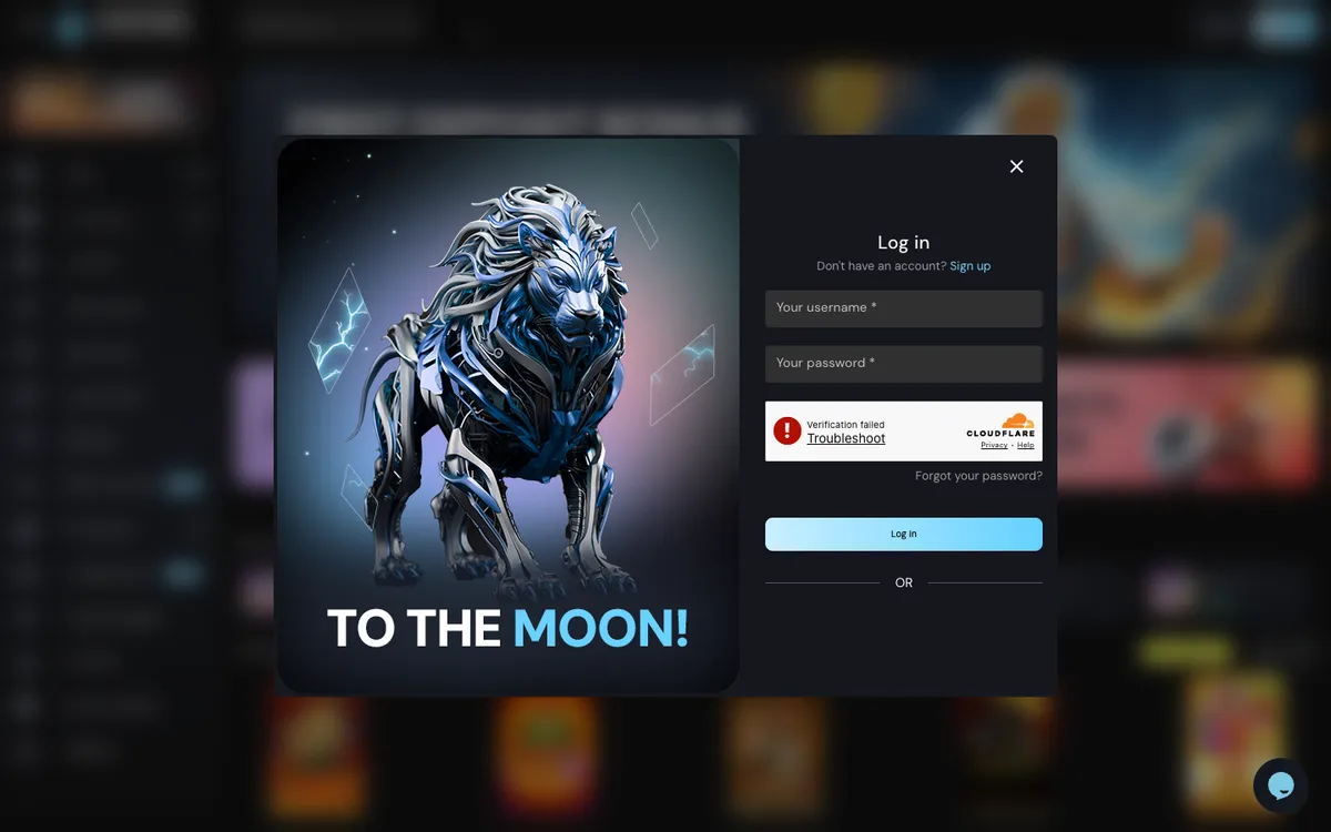 Mondcasino — Sign-up, captured from Australia