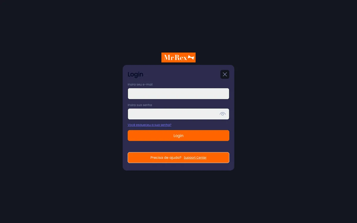 Mr Rex Casino — Sign-up, captured from Brazil