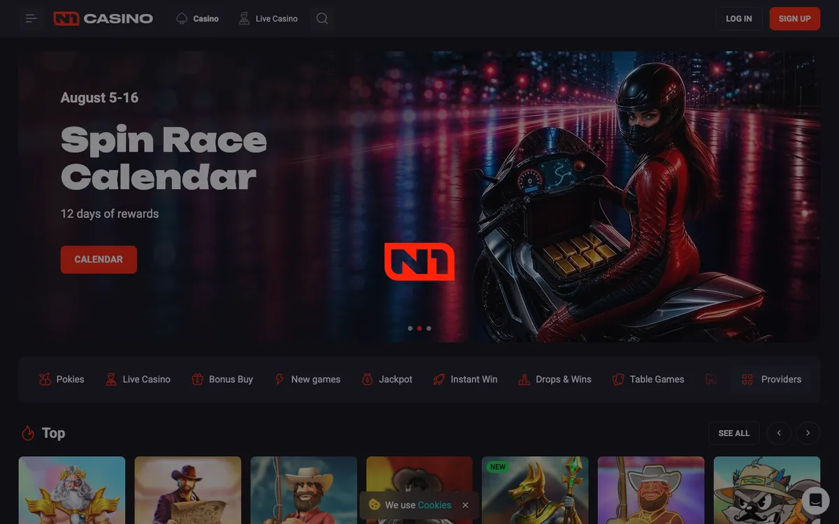 N1 Casino — Sign-up, captured from New Zealand