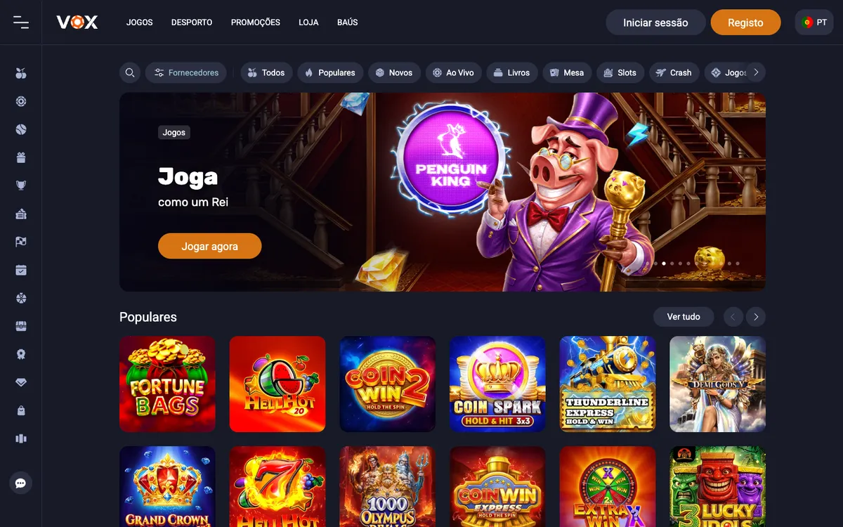 Vox Casino — «Главная», снято из страны Португалия