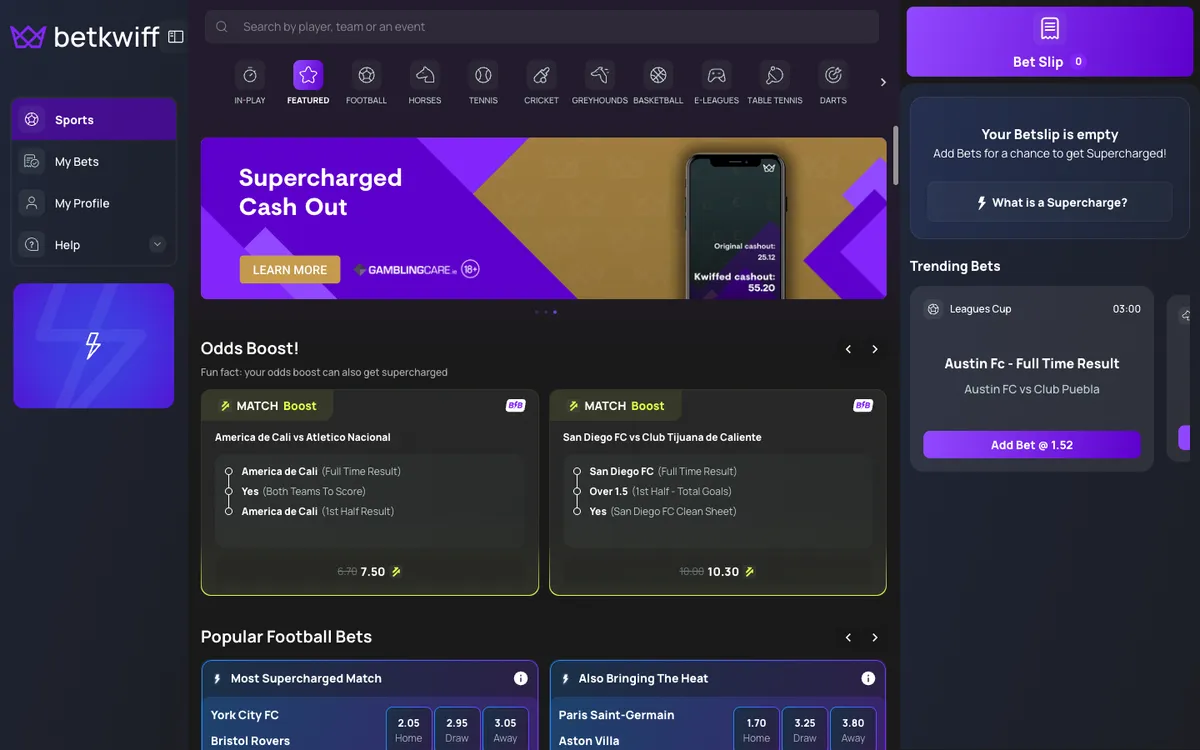 Betkwiff Casino — Home page, captured from Germany