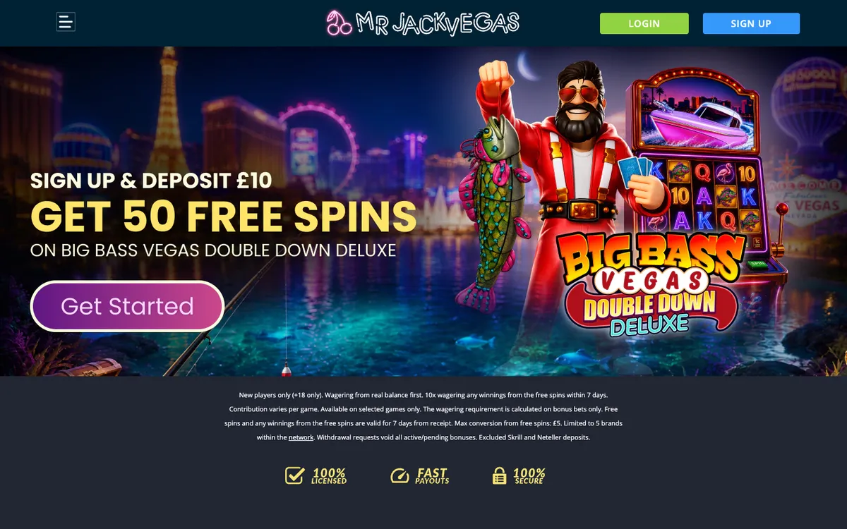 MrJackVegas Casino — Home page, captured from United Kingdom