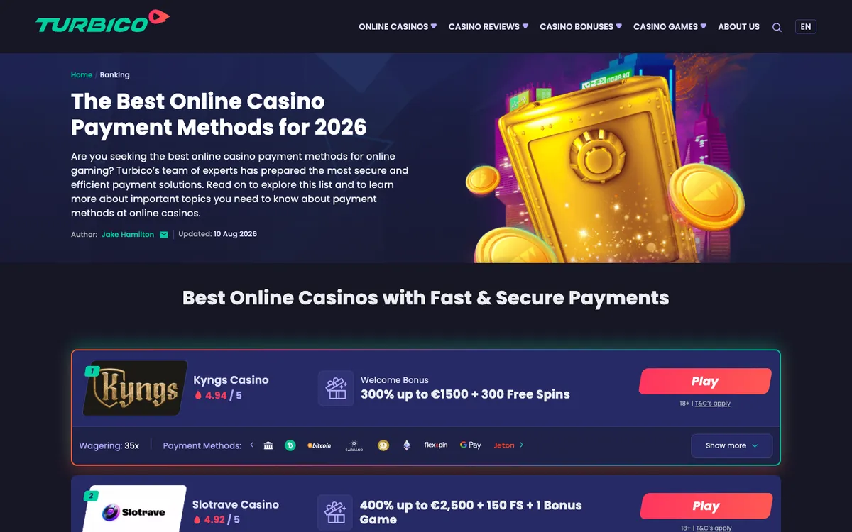Turbico Casino — «Платежи», снято из страны Япония