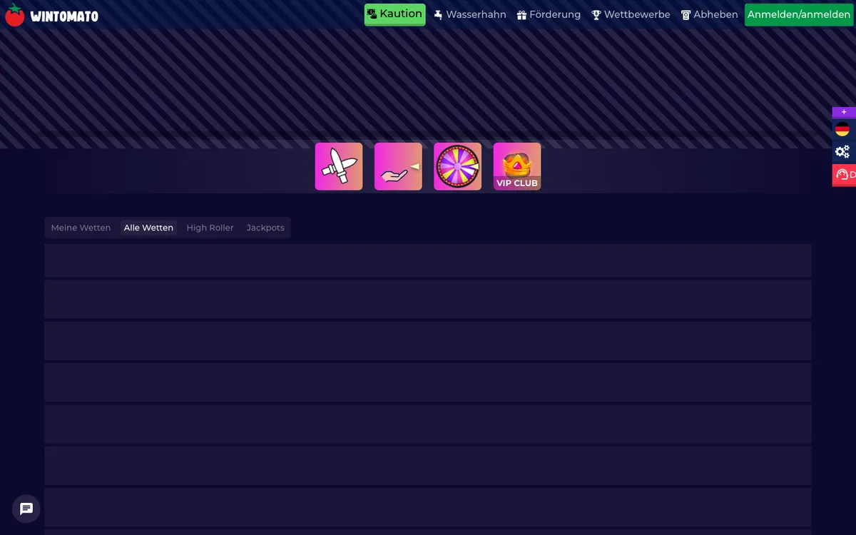 WinTomato Casino — Payments, captured from Austria