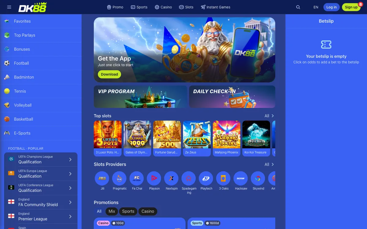 Dashking88 Casino — «Главная», снято из страны Малайзия