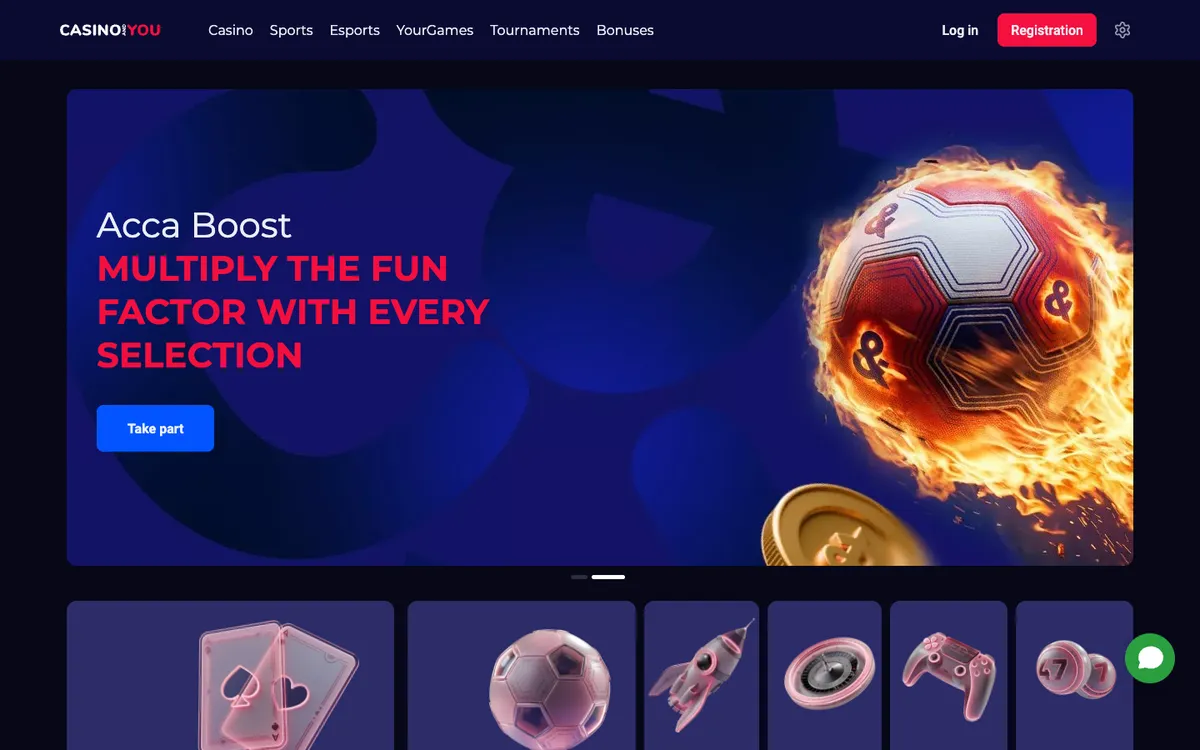 CasinoAndYou — Home page, captured from United Arab Emirates