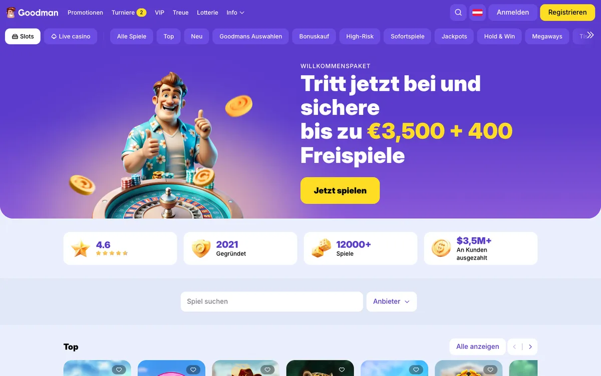 Goodman Casino — «Главная», снято из страны Австрия