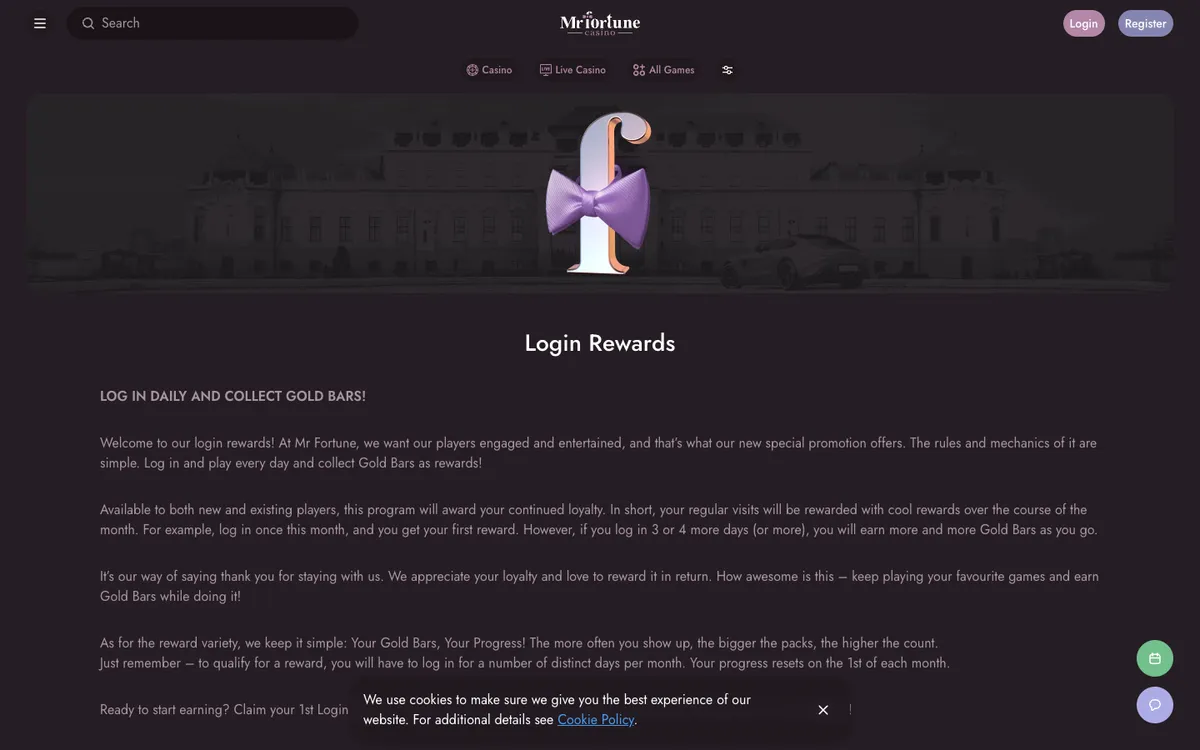 Mr Fortune Casino — Sign-up, captured from Japan