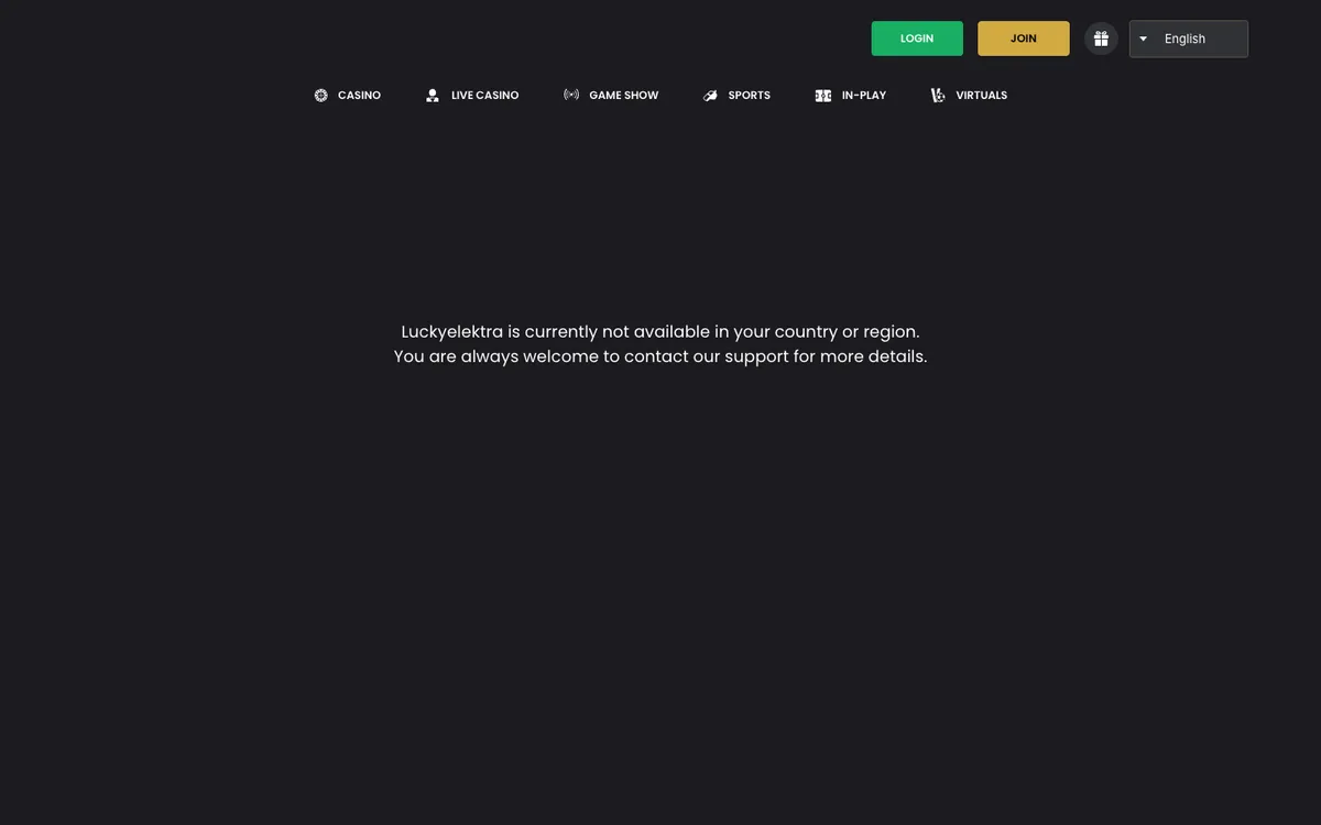 LuckyElektra Casino — Sign-up, captured from Spain