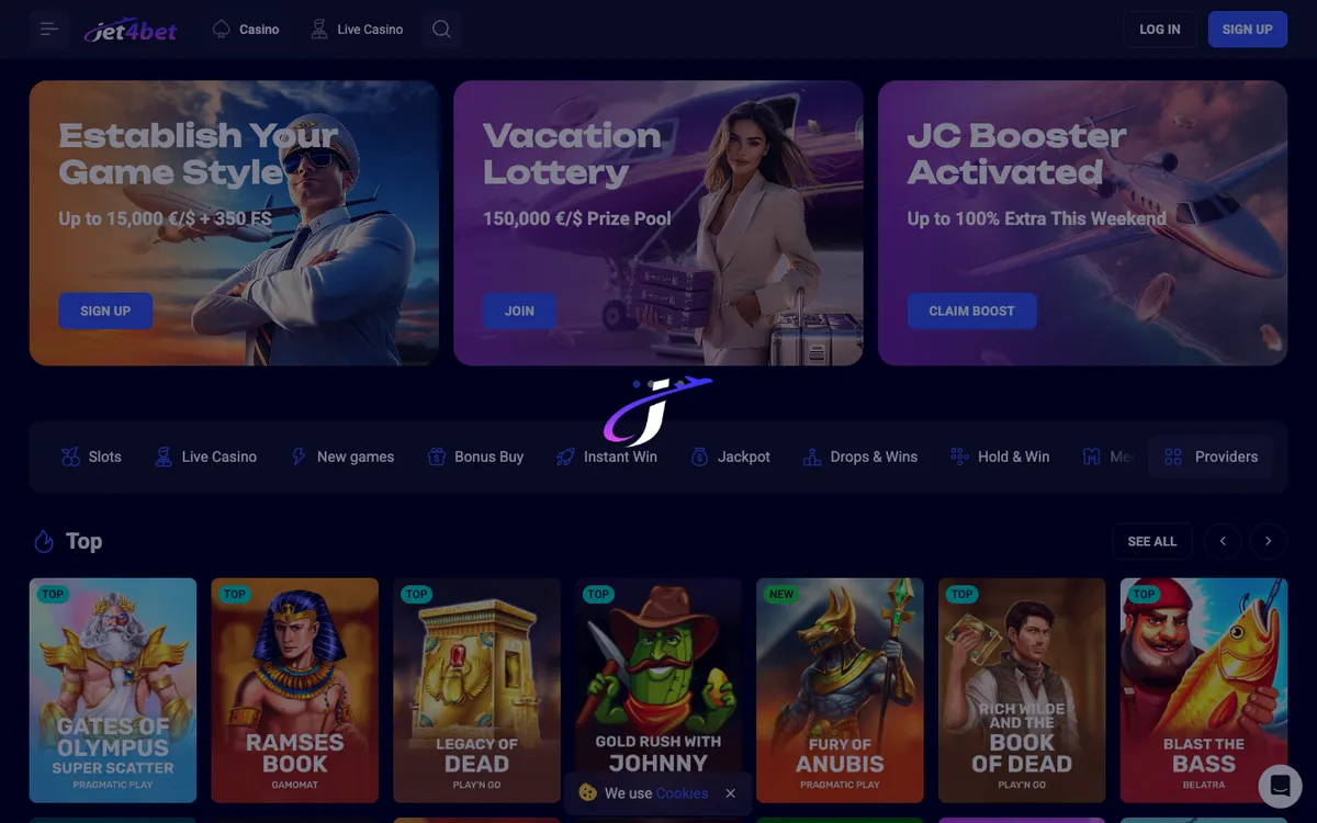 Jet4bet Casino — Sign-up, captured from Japan