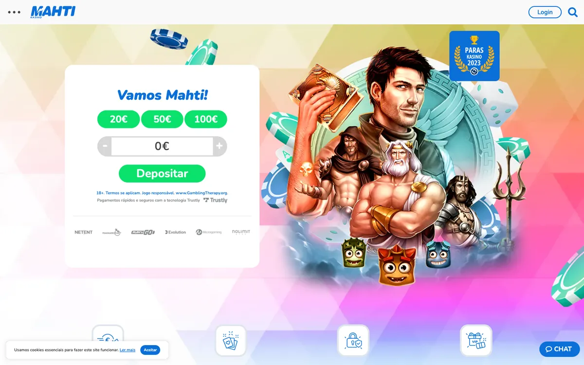 Mahti Casino — Home page, captured from Finland