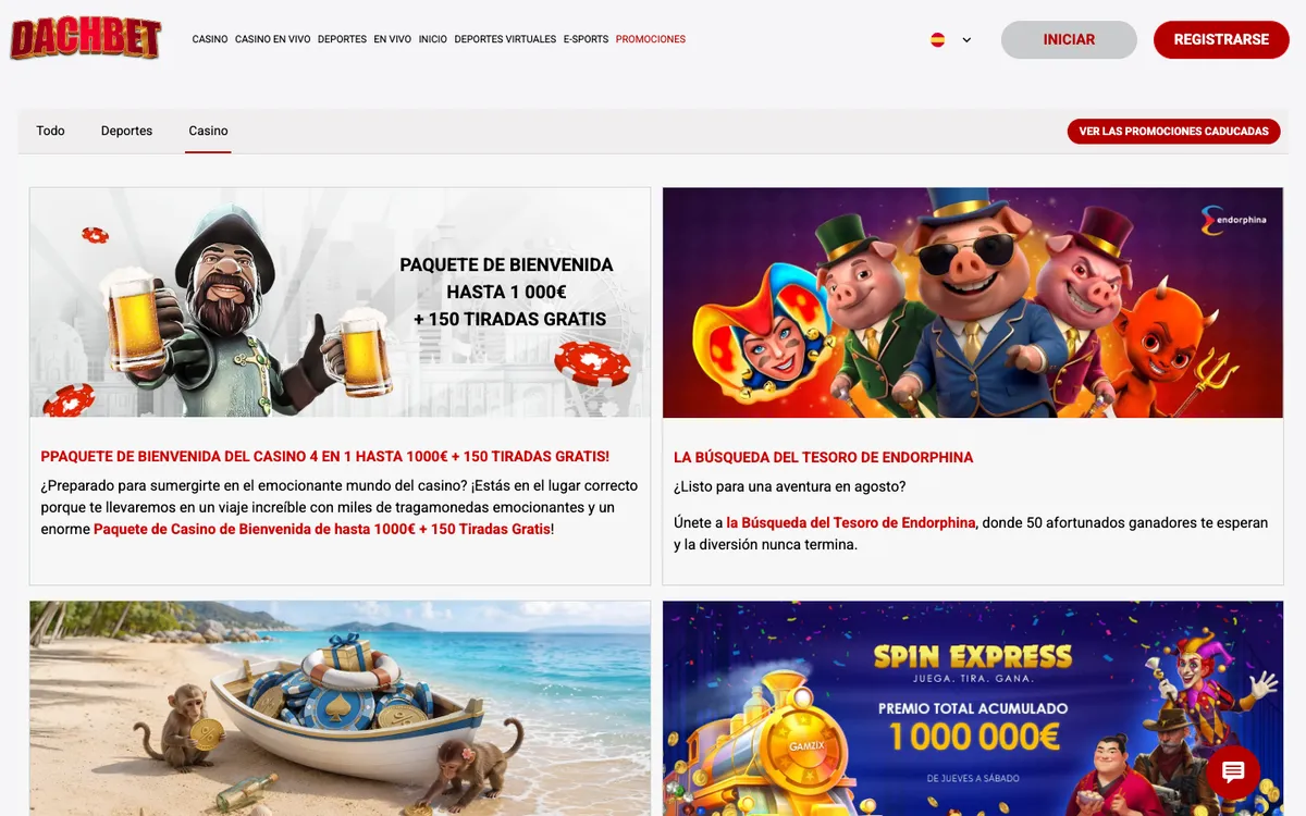 Dachbet Casino — Promotions, captured from Peru