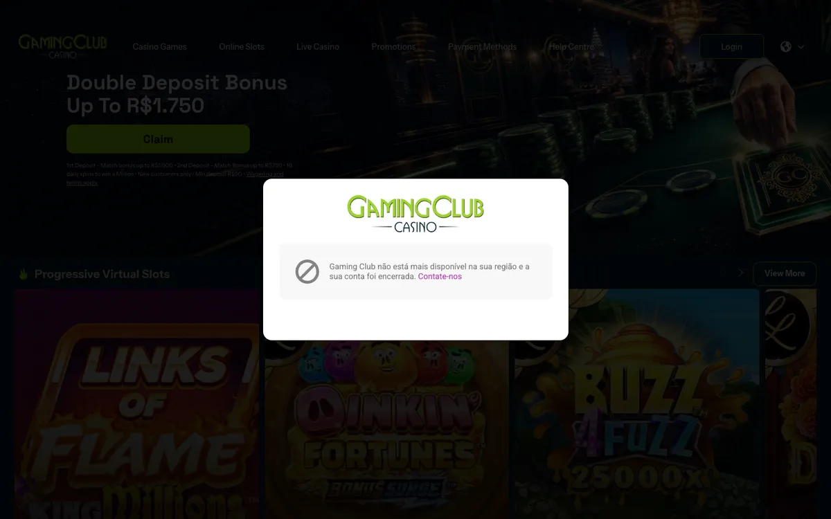Gaming Club Casino — Promotions, captured from Norway