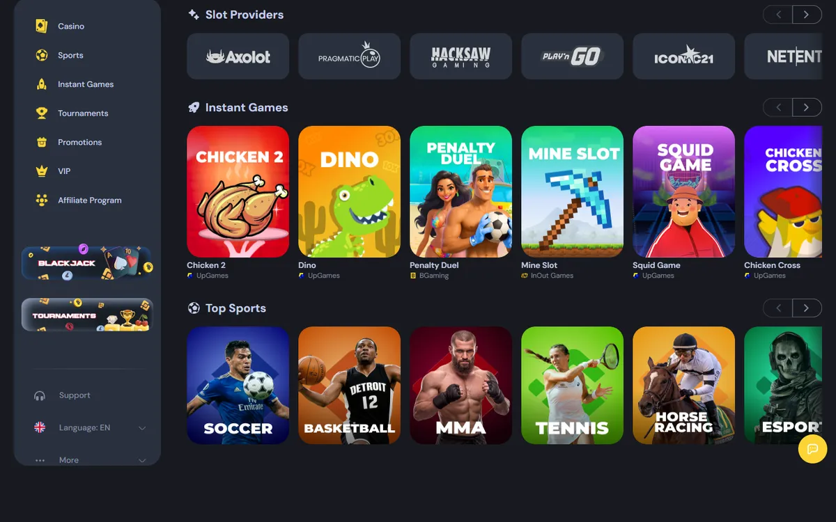 Cocobet Casino — Home page, captured from Canada