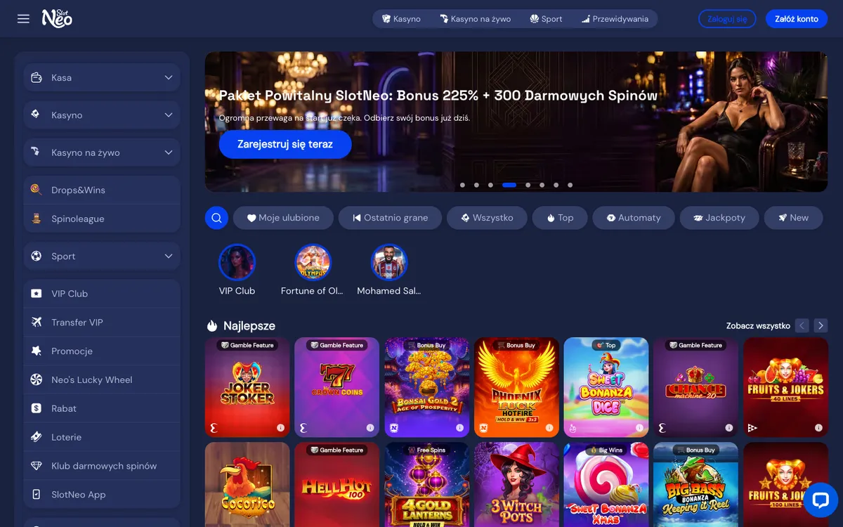 SlotNEO Casino — Payments, captured from Poland