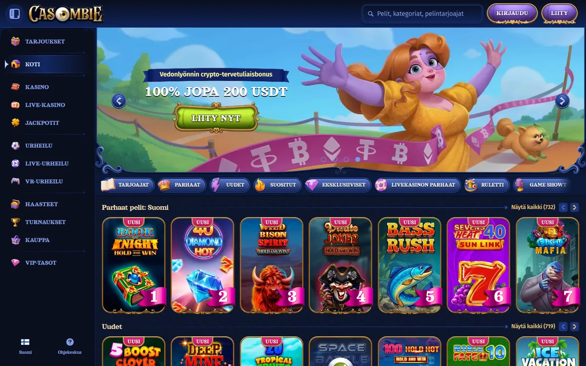 Casombie Casino — «Главная», снято из страны Финляндия