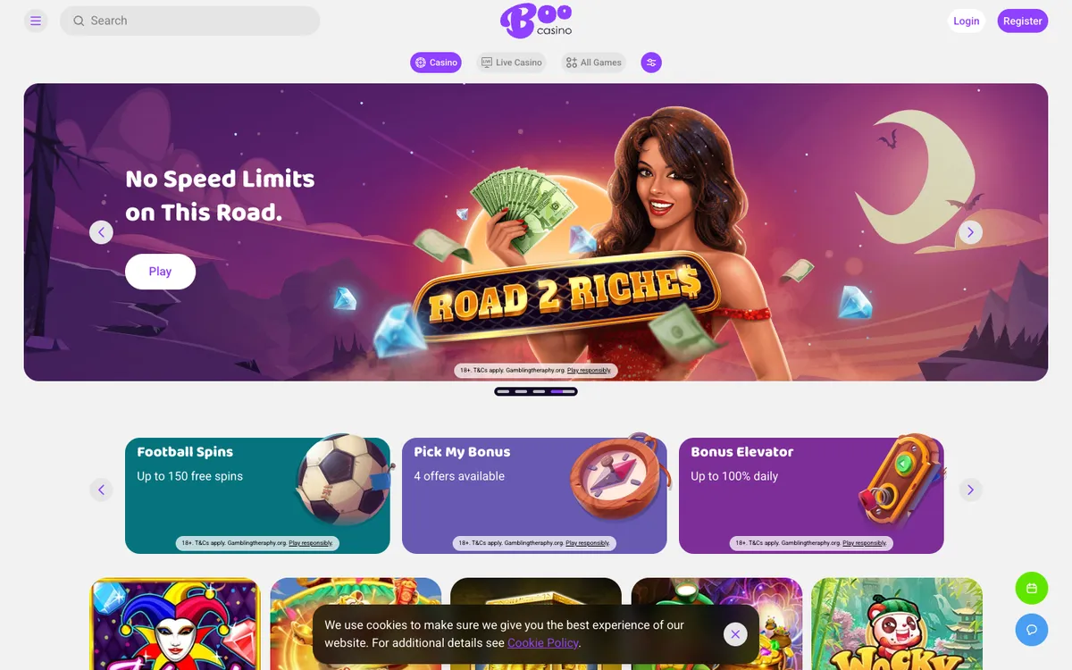 Boo Casino — «Главная», снято из страны Австрия