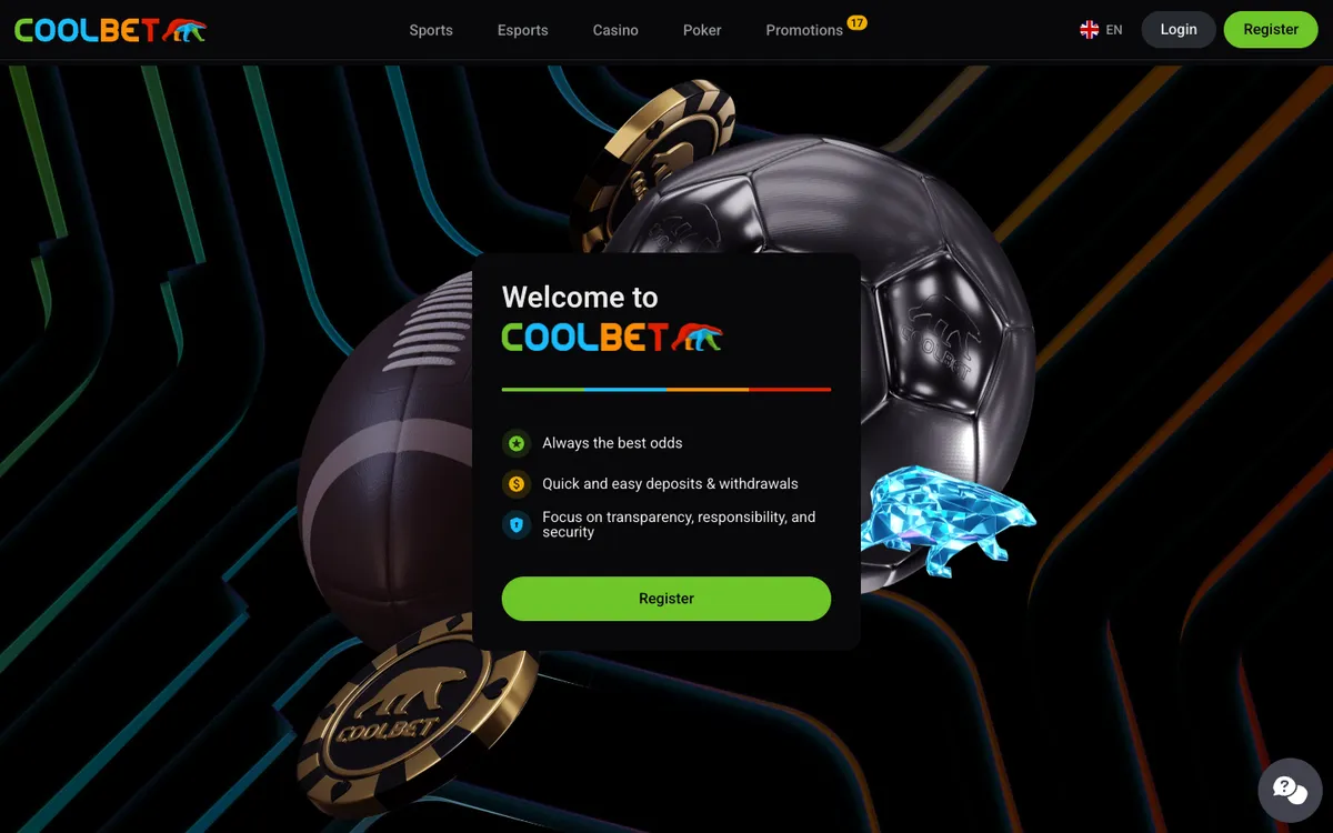 Coolbet Casino — «Главная», снято из страны Бельгия