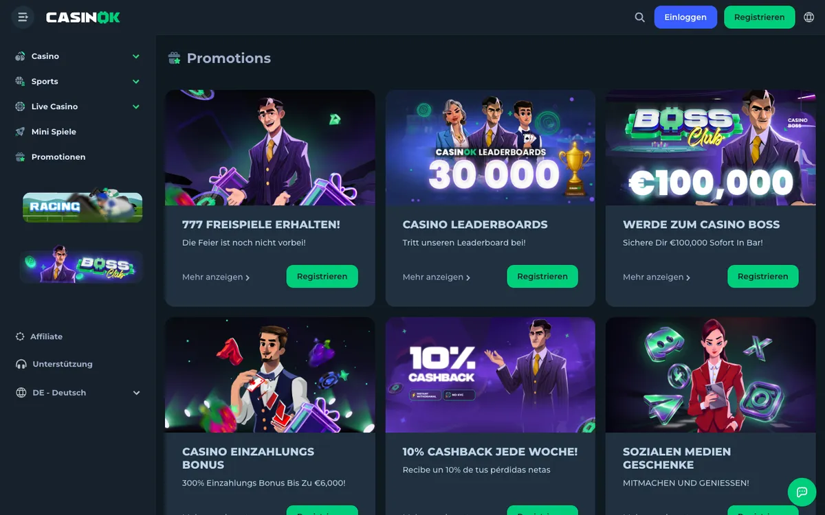 CasinOK — Promotions, captured from Germany