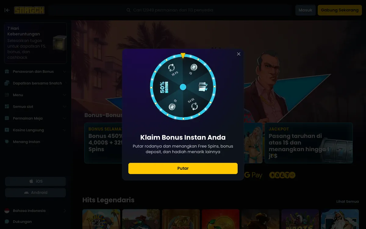 Snatch Casino — «Главная», снято из страны Индонезия