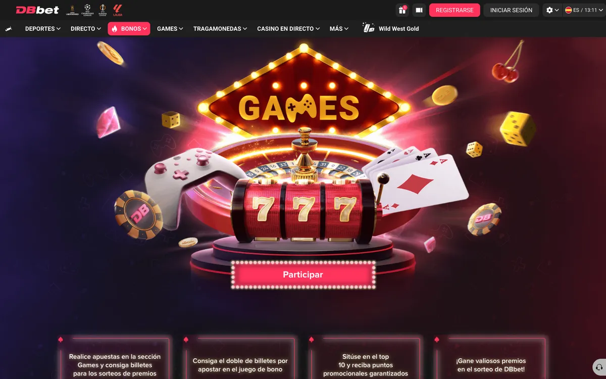 DBbet Casino — Promotions, captured from Colombia
