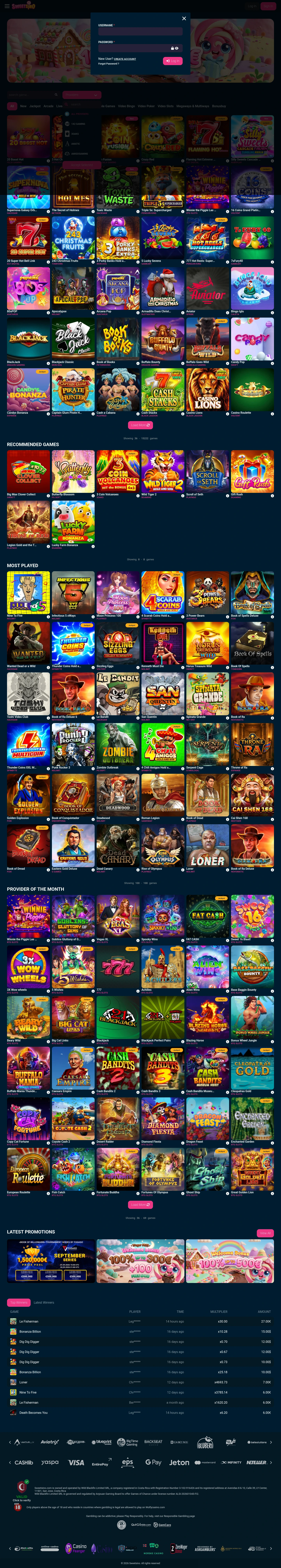 Sweetsino Casino — Sign-up, captured from France