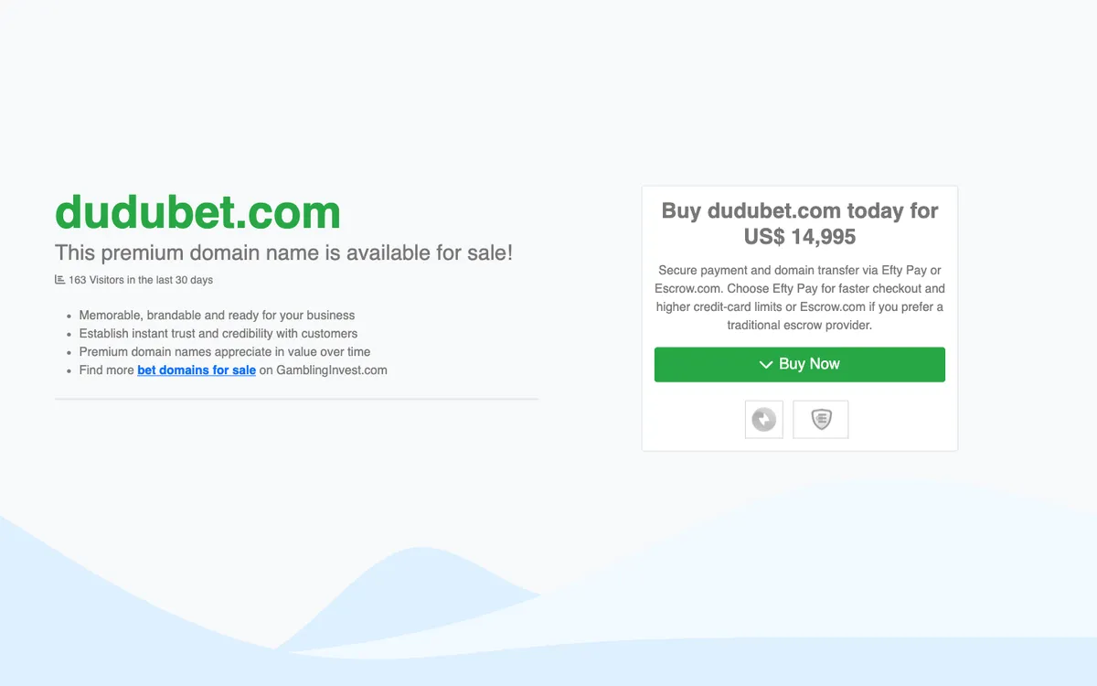 DuduBet Casino — Home page, captured from Spain
