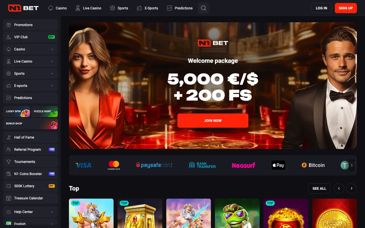 N1Bet Casino — Home page, captured from Japan