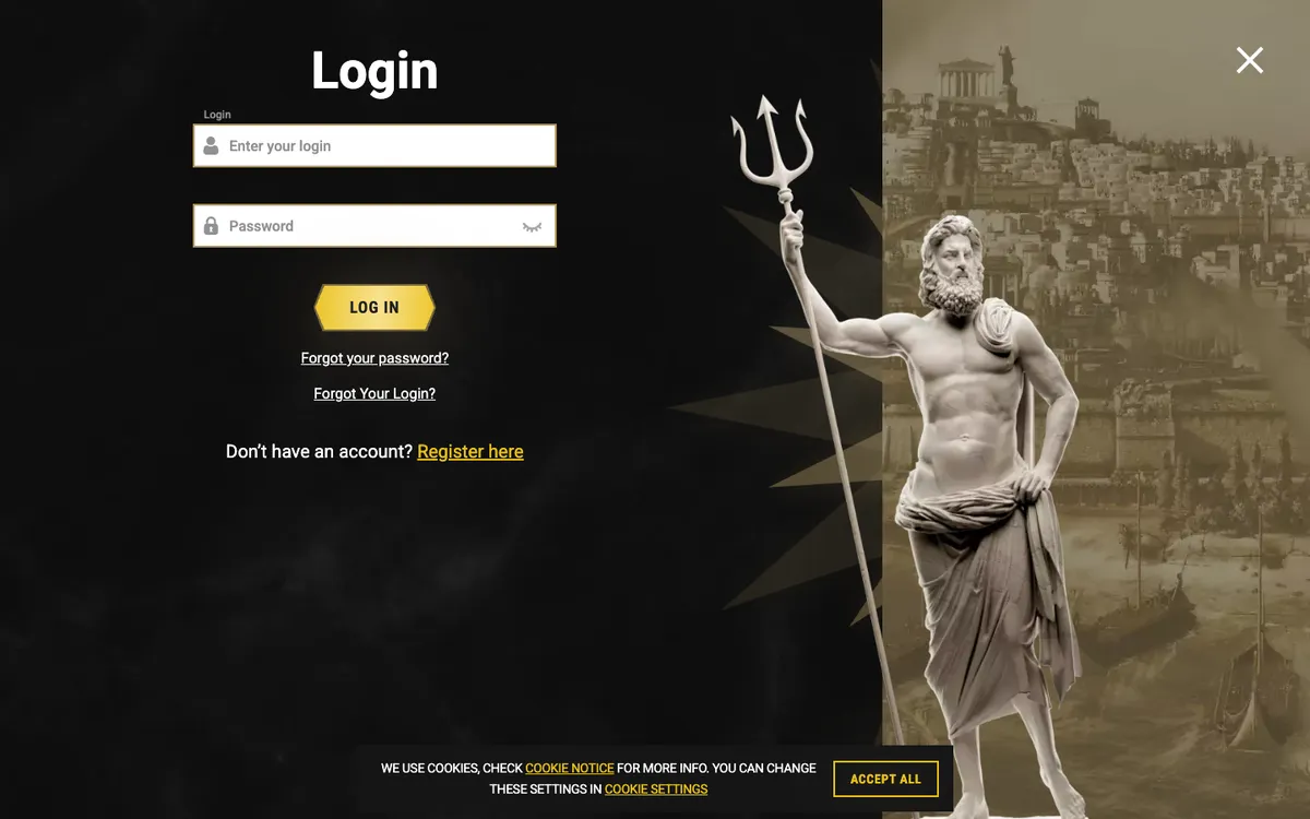 Casinoly Casino — Sign-up, captured from Canada
