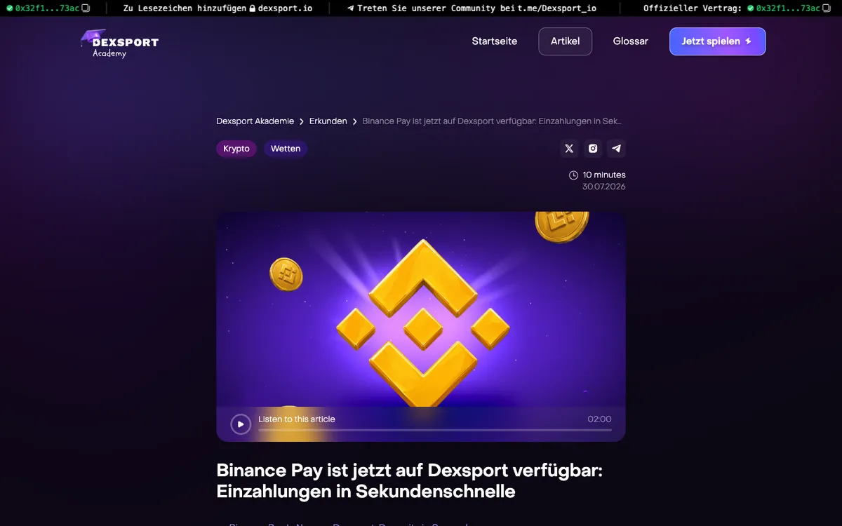 Dexsport Casino — Payments, captured from Austria