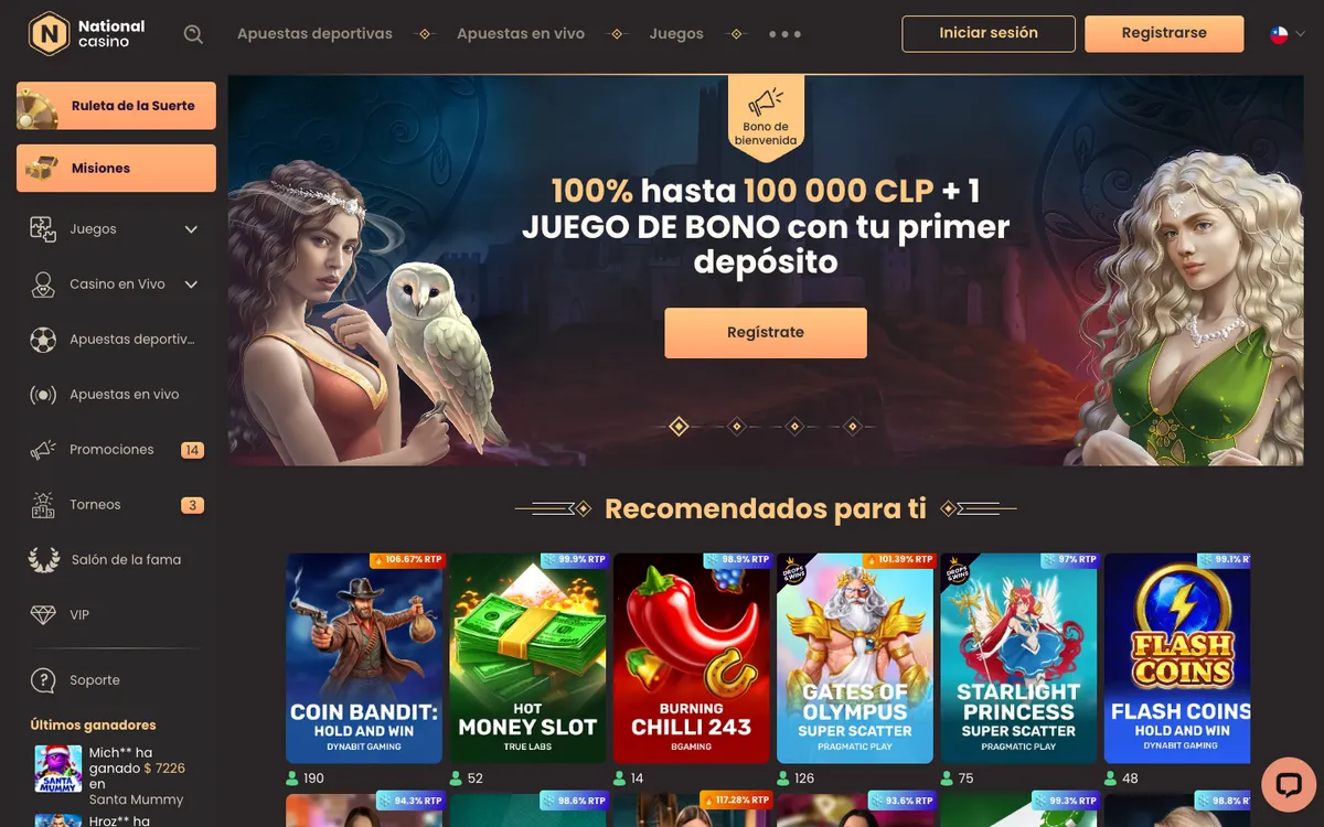 National Casino — «Главная», снято из страны Чили
