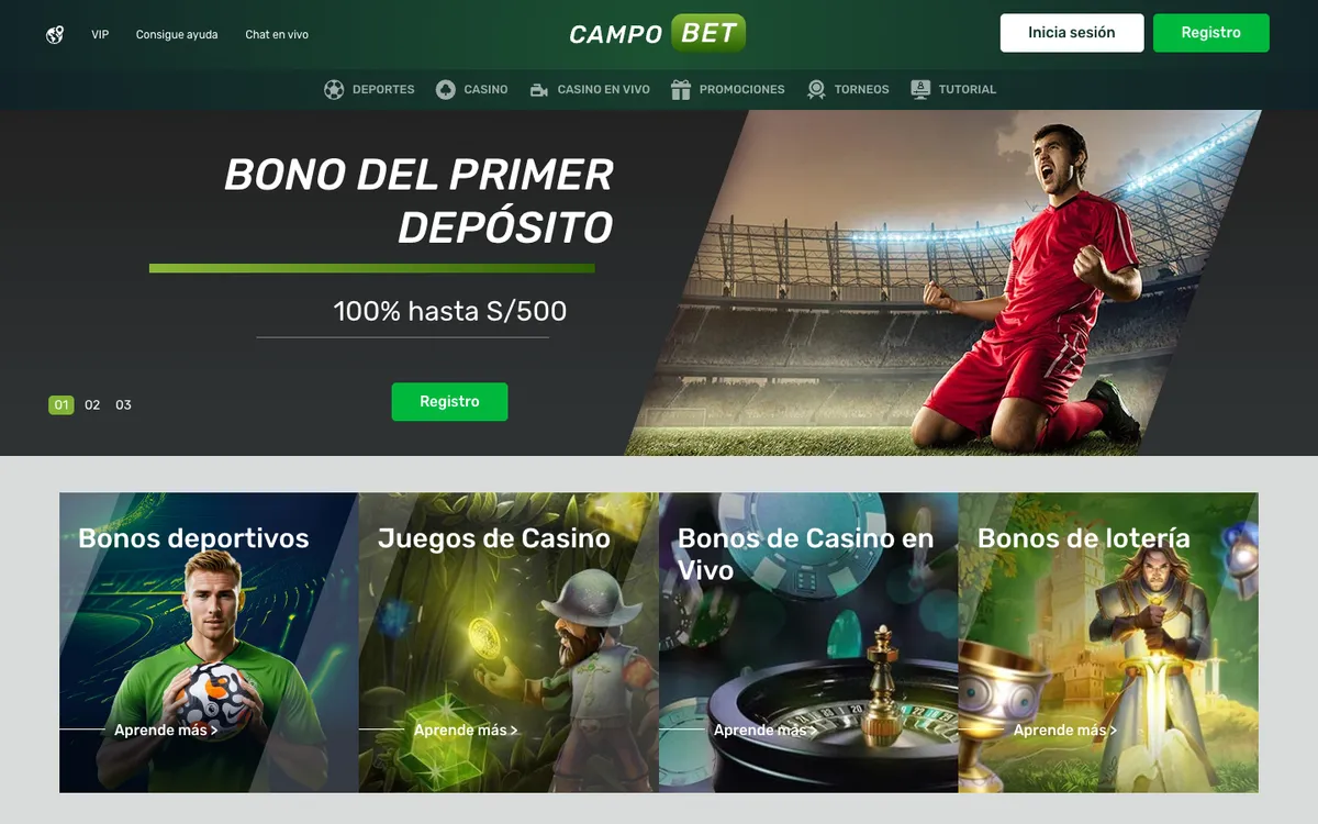 Campobet Casino — «Главная», снято из страны Перу